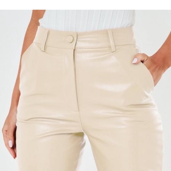 Missguided faux leather cigarette trousers - Picture 3 of 5